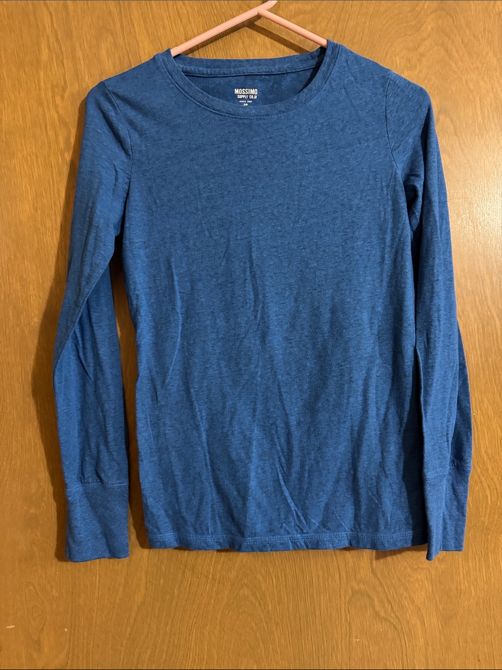 Mossimo Supply Co. Heather Navy Long Sleeve Tee